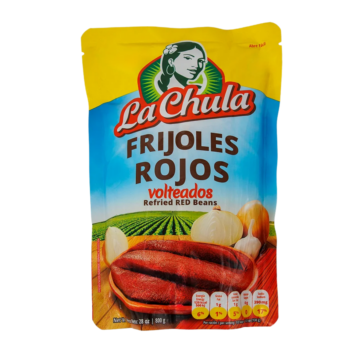 Frijoles volteados La Chula 800GR
